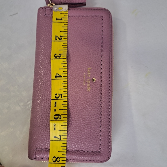 Kate Spade Pebbled Leather Wallet in Purple - Picture 12 of 13